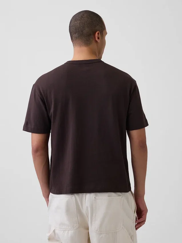 Κοντό βαρέως βάρους T-shirt για ενήλικες