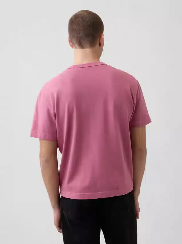 Κοντό βαρέως βάρους T-shirt για ενήλικες