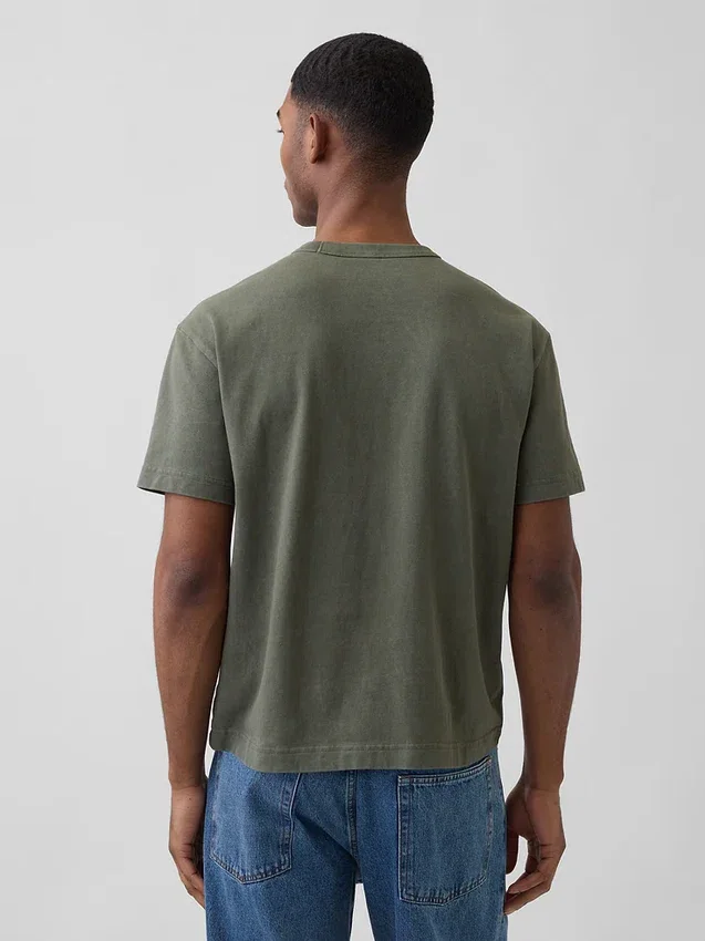 Κοντό βαρέως βάρους T-shirt για ενήλικες