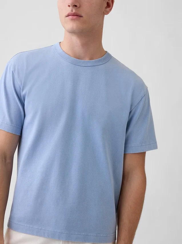 Κοντό βαρέως βάρους T-shirt για ενήλικες