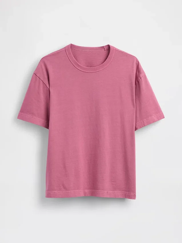 Κοντό βαρέως βάρους T-shirt για ενήλικες