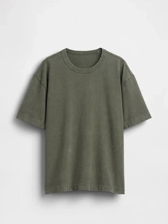 Κοντό βαρέως βάρους T-shirt για ενήλικες