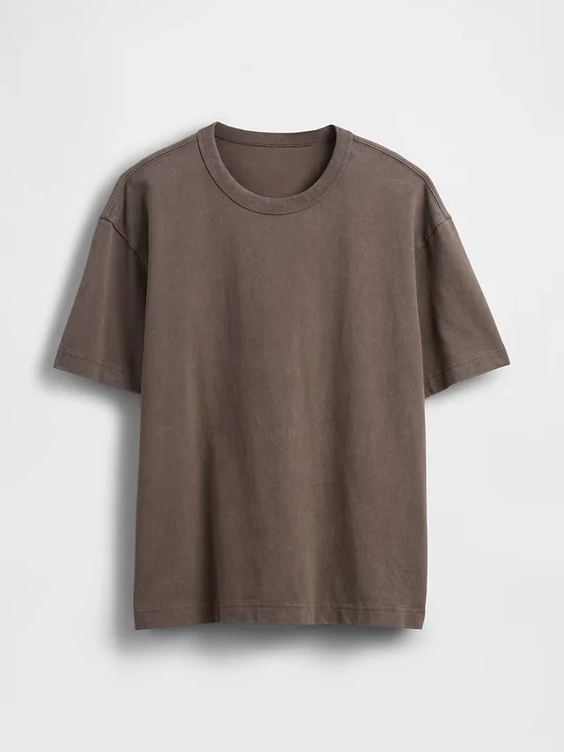 Κοντό βαρέως βάρους T-shirt για ενήλικες