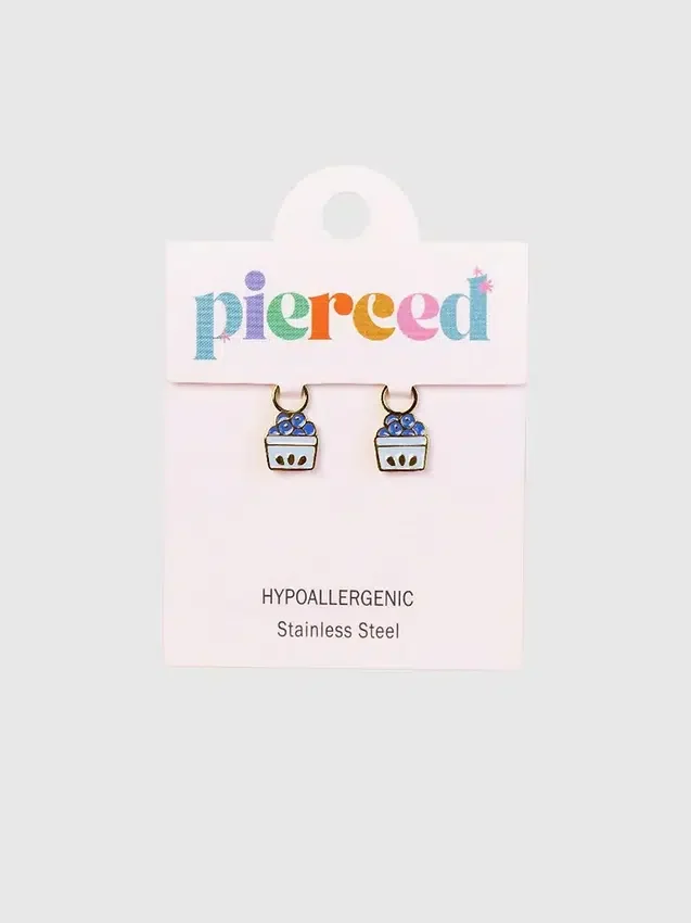 Κρεμαστά με μοτίβο μύρτιλου της Pierced Co για σκουλαρίκια Huggie