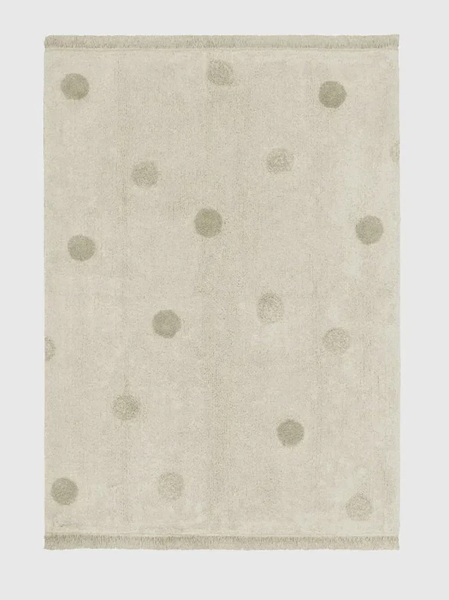 Lorena Canals Πλενόμενο χαλί Hippy Dots Olive