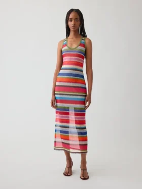 Μακρύ φόρεμα Gapstudio Happy Stripe Sheer