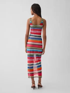 Μακρύ φόρεμα Gapstudio Happy Stripe Sheer