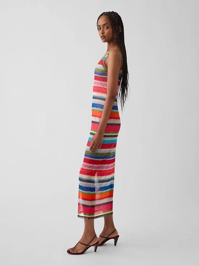 Μακρύ φόρεμα Gapstudio Happy Stripe Sheer