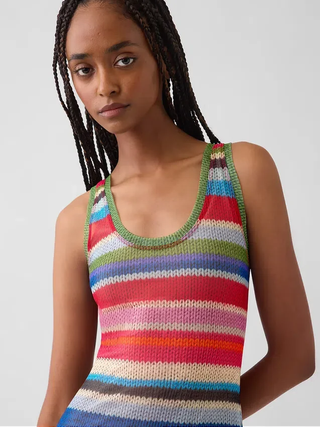 Μακρύ φόρεμα Gapstudio Happy Stripe Sheer