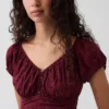 Μακρύ φόρεμα με V-neck και βολάν στο τελείωμα