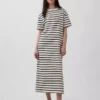 Μακρύ φόρεμα-T-shirt σε χοντρό ύφασμα και oversized στυλ