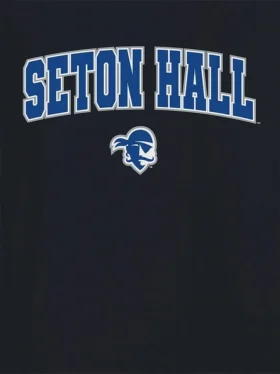 Μαύρο T-shirt με γραφικό Arch Logo του Πανεπιστημίου Seton Hall