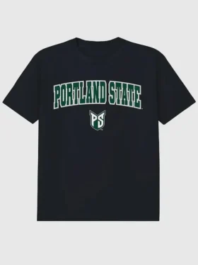 Μαύρο T-shirt με γραφικό Arch Logo του Portland State University