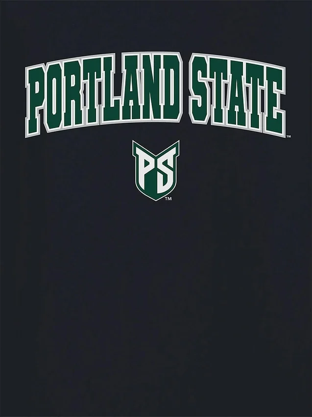 Μαύρο T-shirt με γραφικό Arch Logo του Portland State University