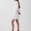 Μίνι φόρεμα από ποπλίν με λαιμόκοψη Henley