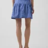 Μίνι φούστα-σορτς από ποπλίν με χαμηλή μέση