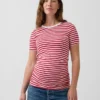 Μοντέρνο T-shirt εγκυμοσύνης με στρογγυλό λαιμό