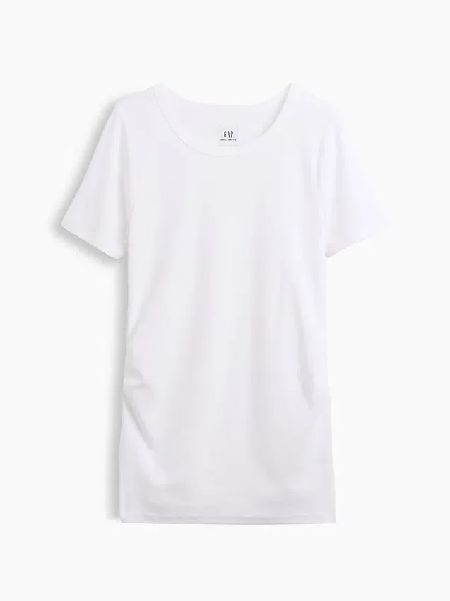 Μοντέρνο T-shirt εγκυμοσύνης με στρογγυλό λαιμό
