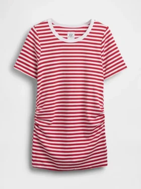 Μοντέρνο T-shirt εγκυμοσύνης με στρογγυλό λαιμό