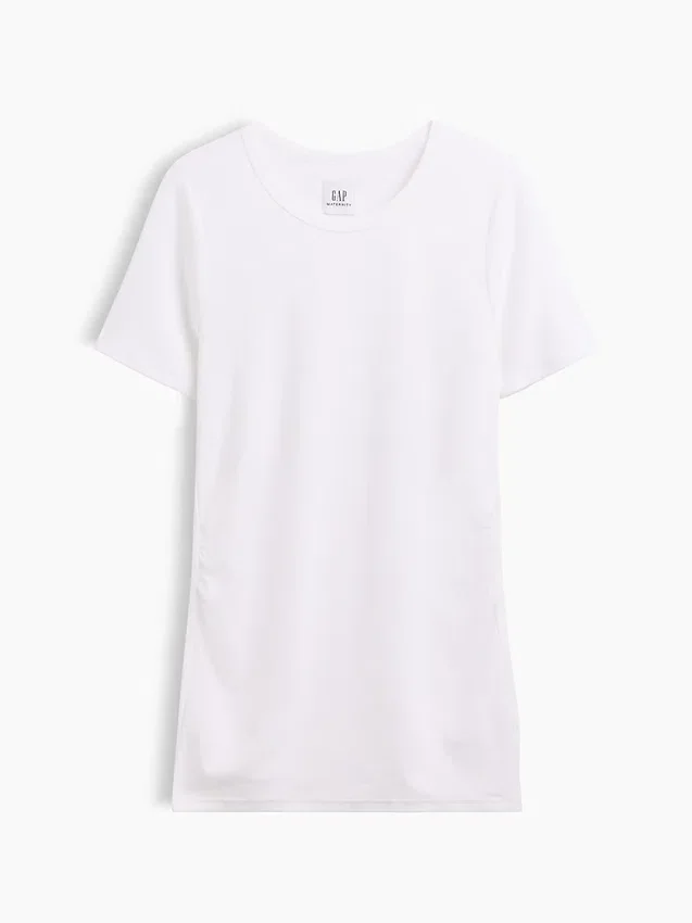 Μοντέρνο T-shirt εγκυμοσύνης με στρογγυλό λαιμό