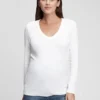 Μοντέρνο T-shirt εγκυμοσύνης με V-neck