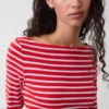 Μοντέρνο T-shirt με λαιμόκοψη τύπου «boatneck»