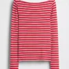 Μοντέρνο T-shirt με λαιμόκοψη τύπου «boatneck»