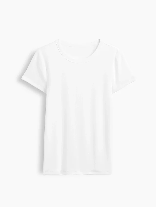 Μοντέρνο T-shirt με στρογγυλό λαιμό