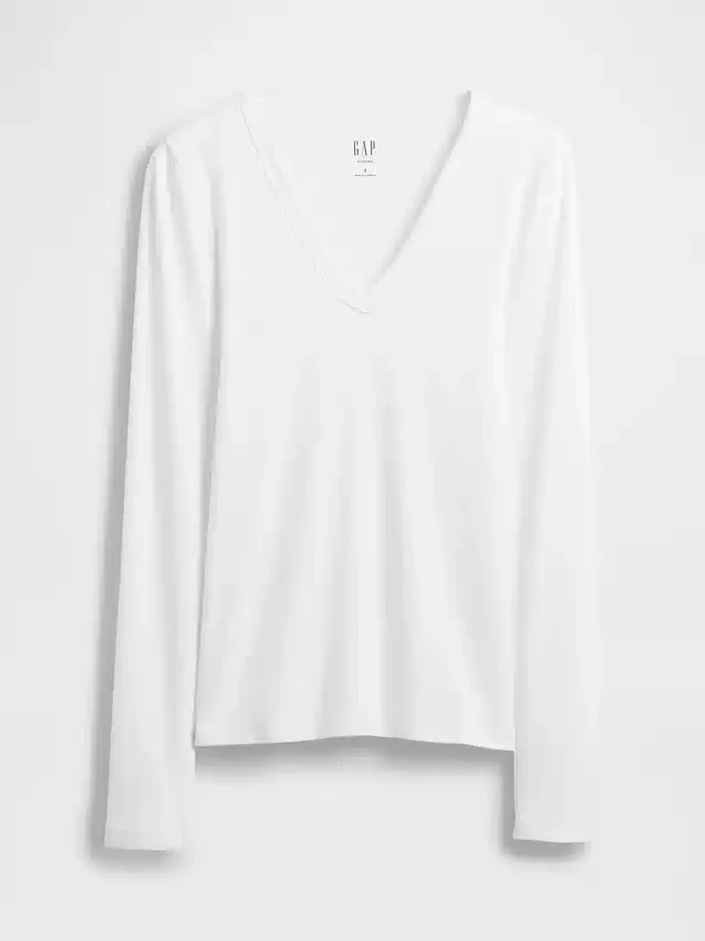 Μοντέρνο T-shirt με V-neck