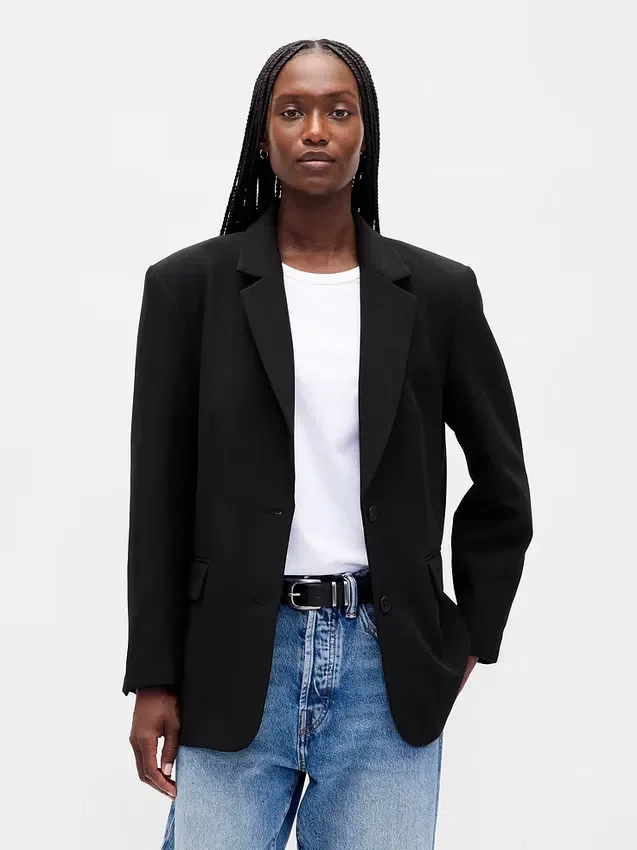 Μπλέιζερ oversized με διπλή ελαστικότητα