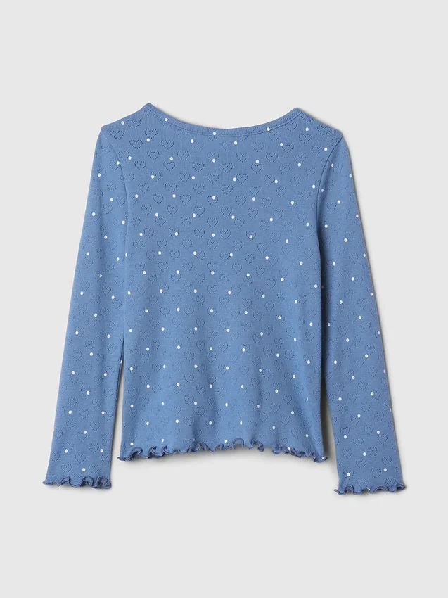 Μπλούζα Henley με πλέξη Pointelle για βρέφη & νήπια