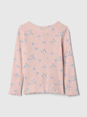 Μπλούζα Henley με πλέξη Pointelle για βρέφη & νήπια