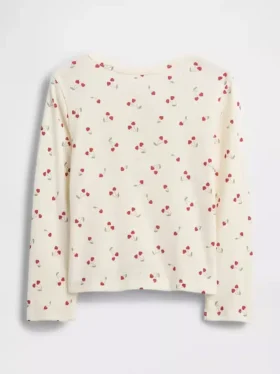Μπλούζα Henley με πλέξη Pointelle για βρέφη & νήπια