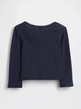 Μπλούζα Henley με πλέξη Pointelle για βρέφη & νήπια