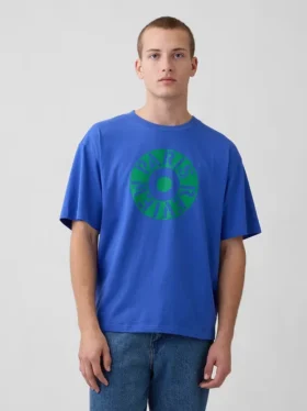 Μπλούζα με γραφικά Robert Indiana σε oversized γραμμή