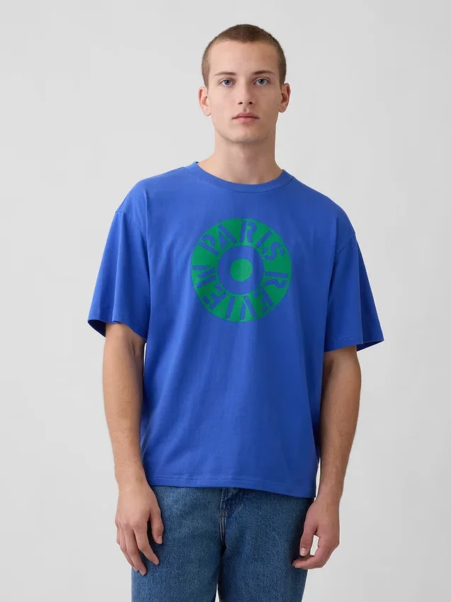 Μπλούζα με γραφικά Robert Indiana σε oversized γραμμή