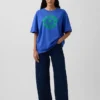 Μπλούζα με γραφικά Robert Indiana σε oversized γραμμή