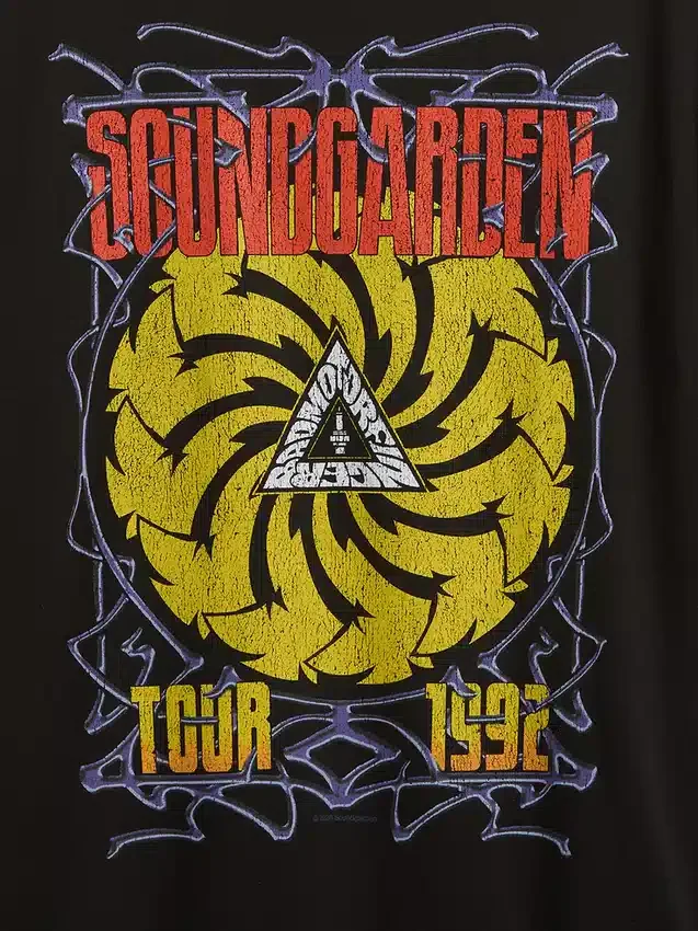 Μπλούζα με γραφικά Soundgarden, βαριάς ποιότητας, κοντή