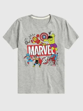 Μπλούζα με κοντό μανίκι και σχέδιο «Doodle» των Marvel Avengers για νήπια