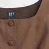 Μπλούζα με κουμπιά μπροστά από μείγμα λινού