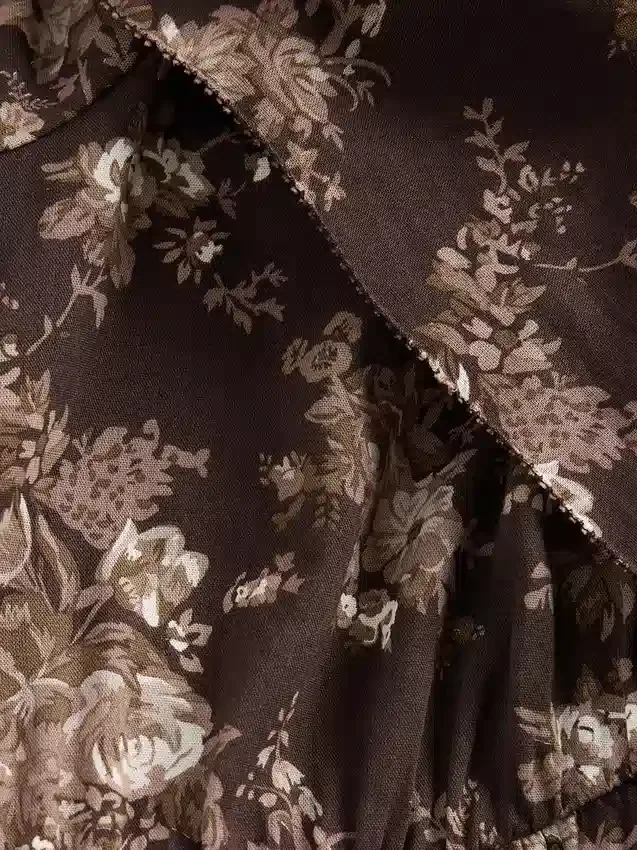 Μπλούζα με V-neck και γιακά με βολάν