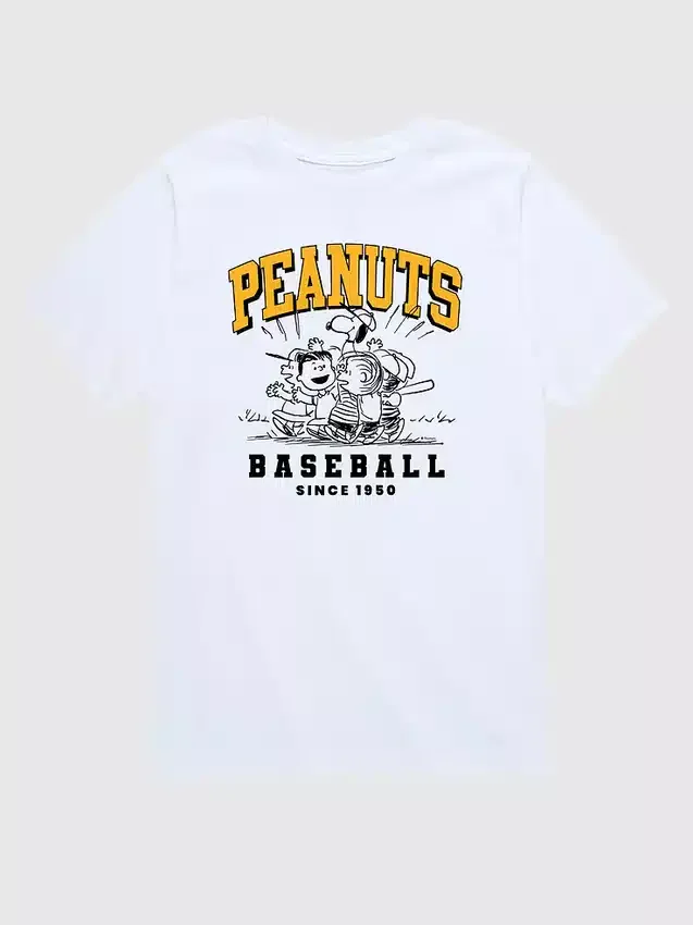 Μπλούζα μπέιζμπολ Peanuts για νήπια με σορτς με κοντά μανίκια