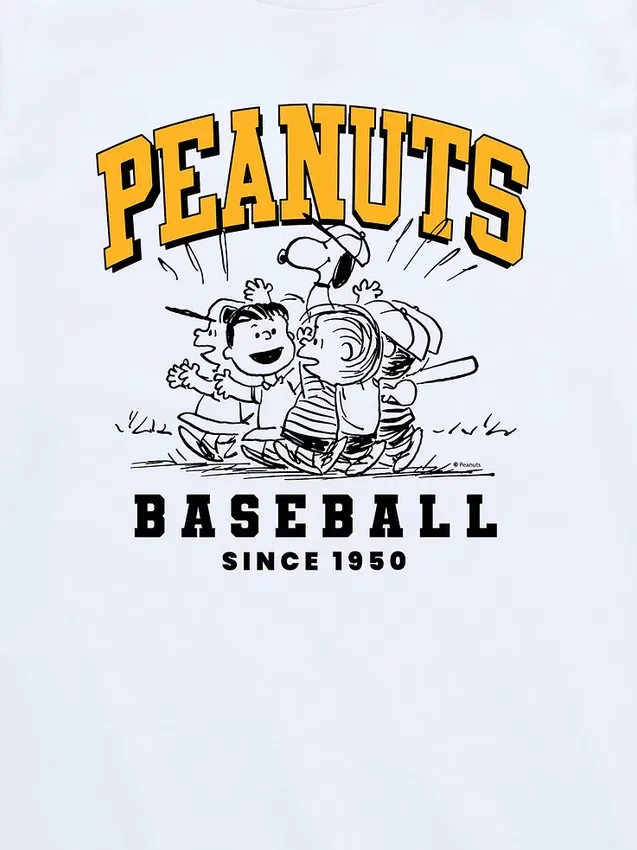 Μπλούζα μπέιζμπολ Peanuts για νήπια με σορτς με κοντά μανίκια