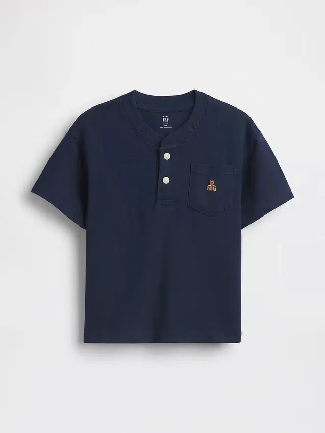 Μπλουζάκι Henley με τσέπη για βρέφη & νήπια