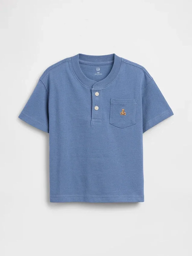 Μπλουζάκι Henley με τσέπη για βρέφη & νήπια