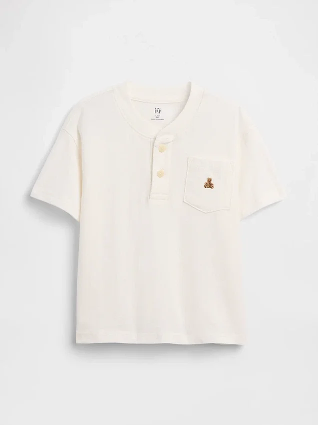 Μπλουζάκι Henley με τσέπη για βρέφη & νήπια