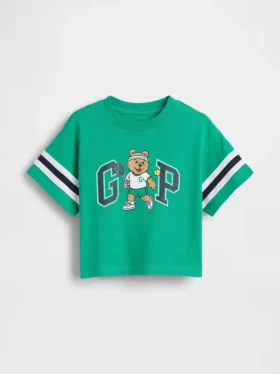 Μπλουζάκι με γραφικά και λογότυπο Brannan Bear Varsity σε oversized γραμμή για Βρέφη & Νήπια
