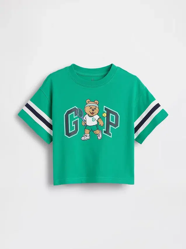 Μπλουζάκι με γραφικά και λογότυπο Brannan Bear Varsity σε oversized γραμμή για Βρέφη & Νήπια