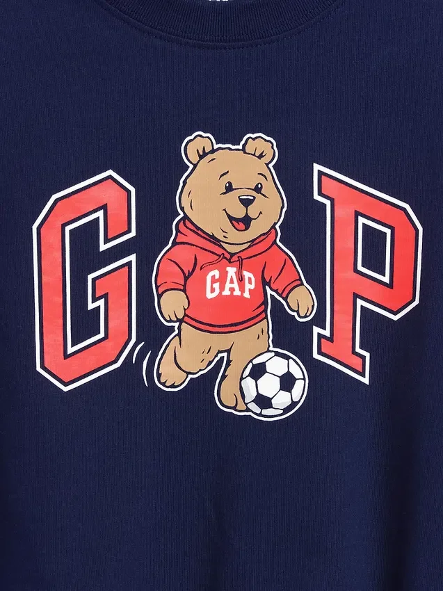 Μπλουζάκι με γραφικά και λογότυπο Brannan Bear Varsity σε oversized γραμμή για Βρέφη & Νήπια