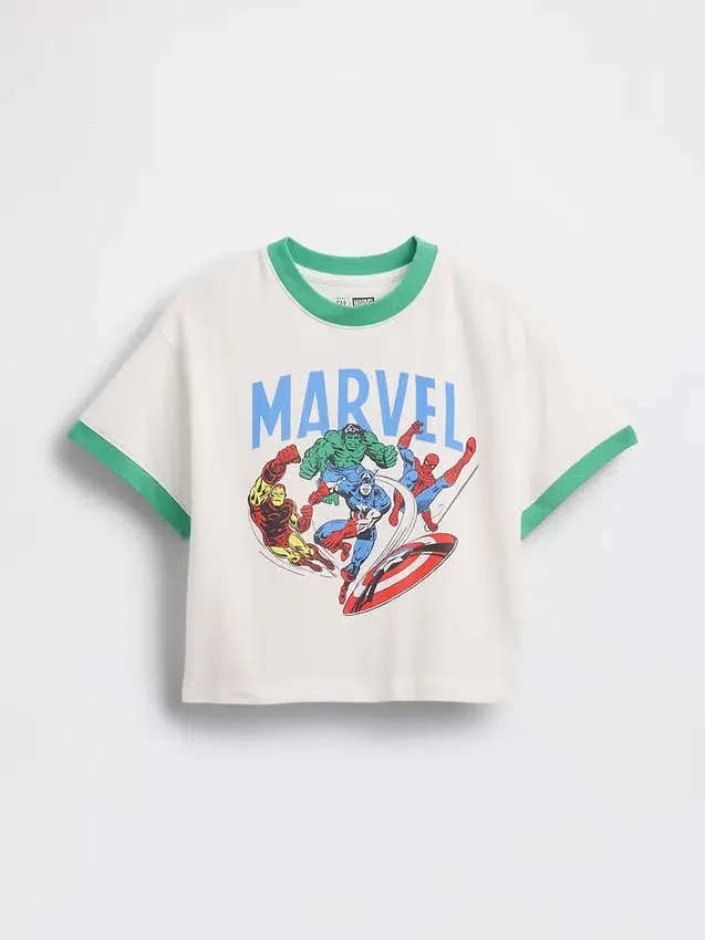Μπλουζάκι με υπερμεγέθη γραφικά Marvel για Βρέφη & Νήπια